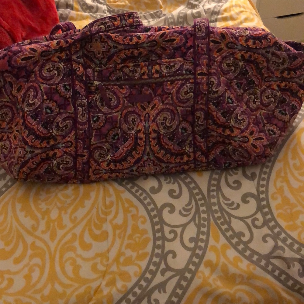 Purple Vera Bradley large duffle bad